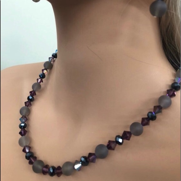 NWT Swarovski Crystal Necklace Set - Picture 7 of 11